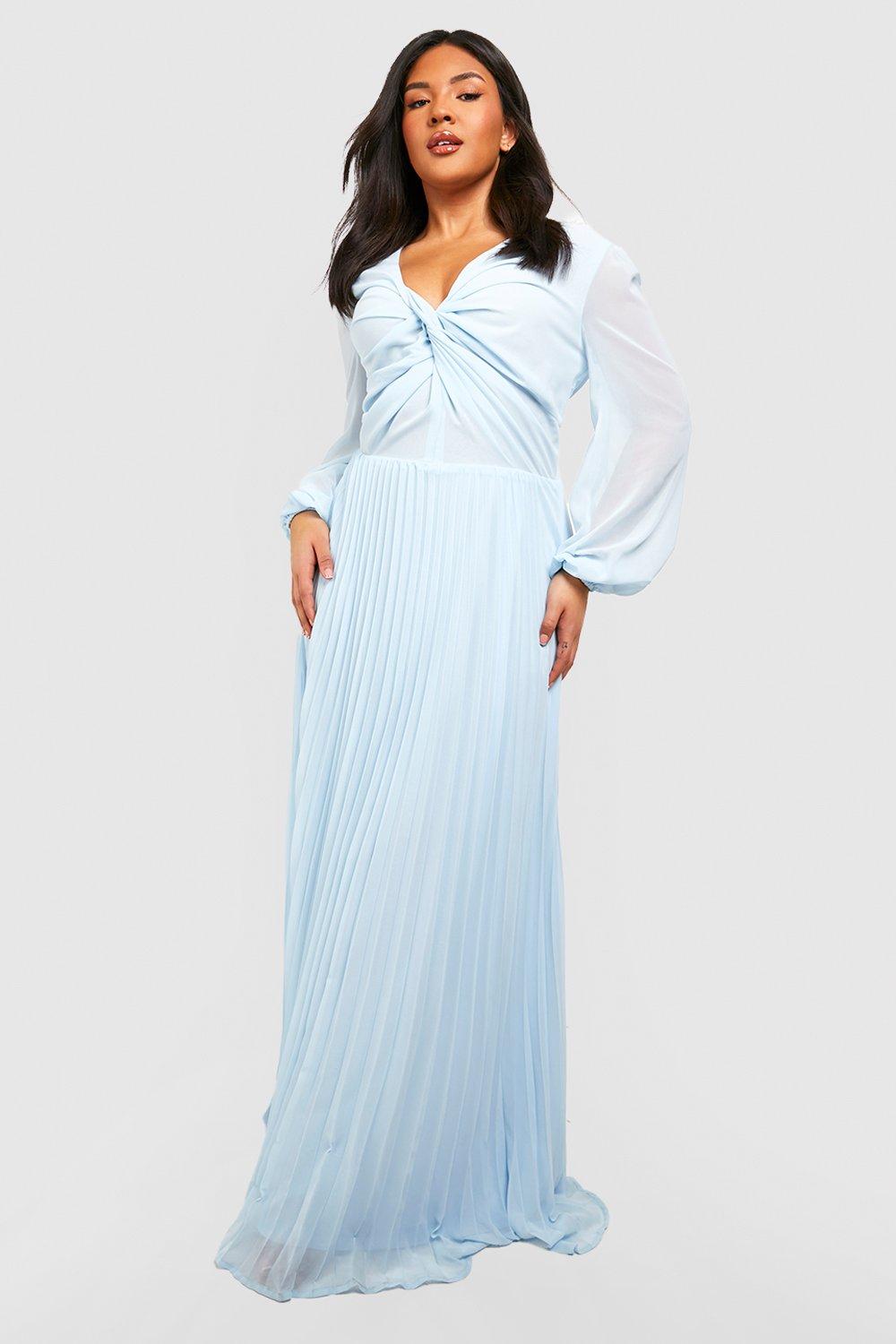 Grande taille Robe longue torsad e en mousseline de soie boohoo